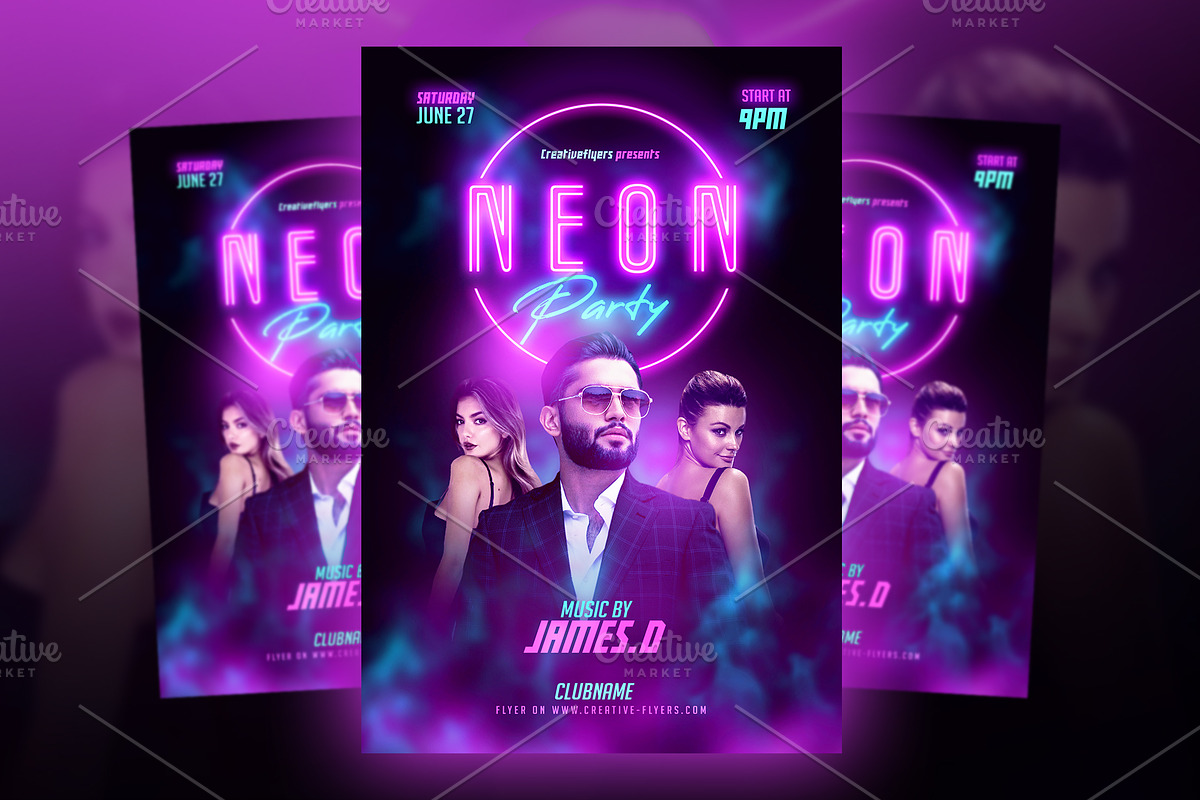 Nightclub Party Flyer Template, a Flyer Template by Rome B Creation
