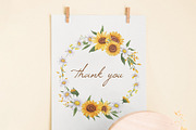 Sunflower Blooming Watercolor, an Object Illustration by CreativeValuation (Thumbnail 10 of 15)