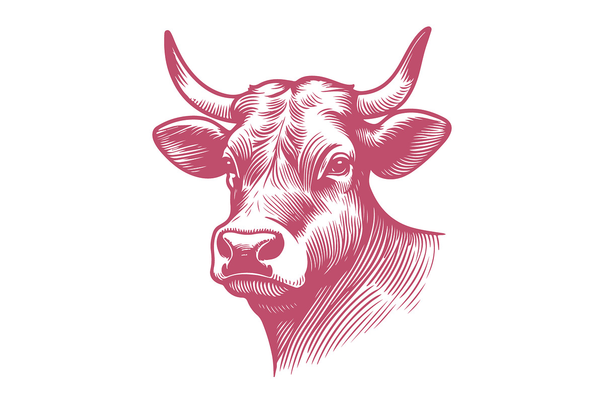 Vintage Jersey Cattle Engraving, an Animal Illustration by MkStudio (Photo 3 of 4)