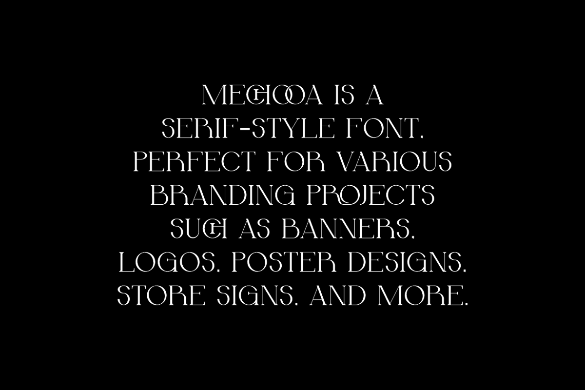 Mechooa - Modern Elegant Font, a Serif Font by Iqsiart Studio (Photo 5 of 8)