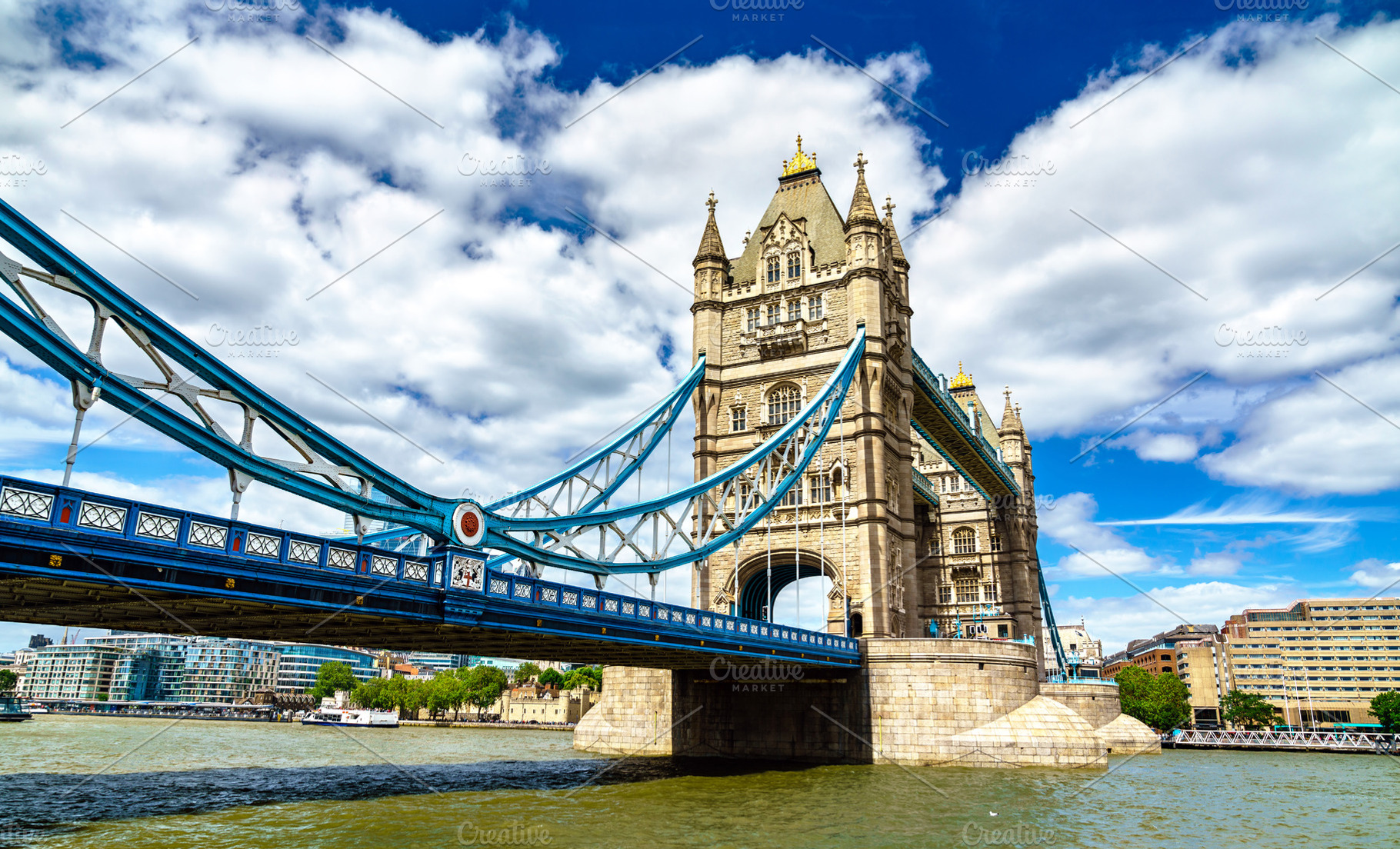 Tower Bridge across the Thames River, an Architecture Photo by Leonid Andronov