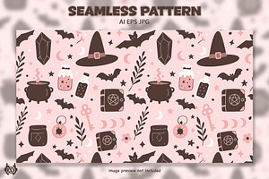 Pink Halloween - Pattern Background
