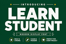 Learn Student – Bold Modern Font