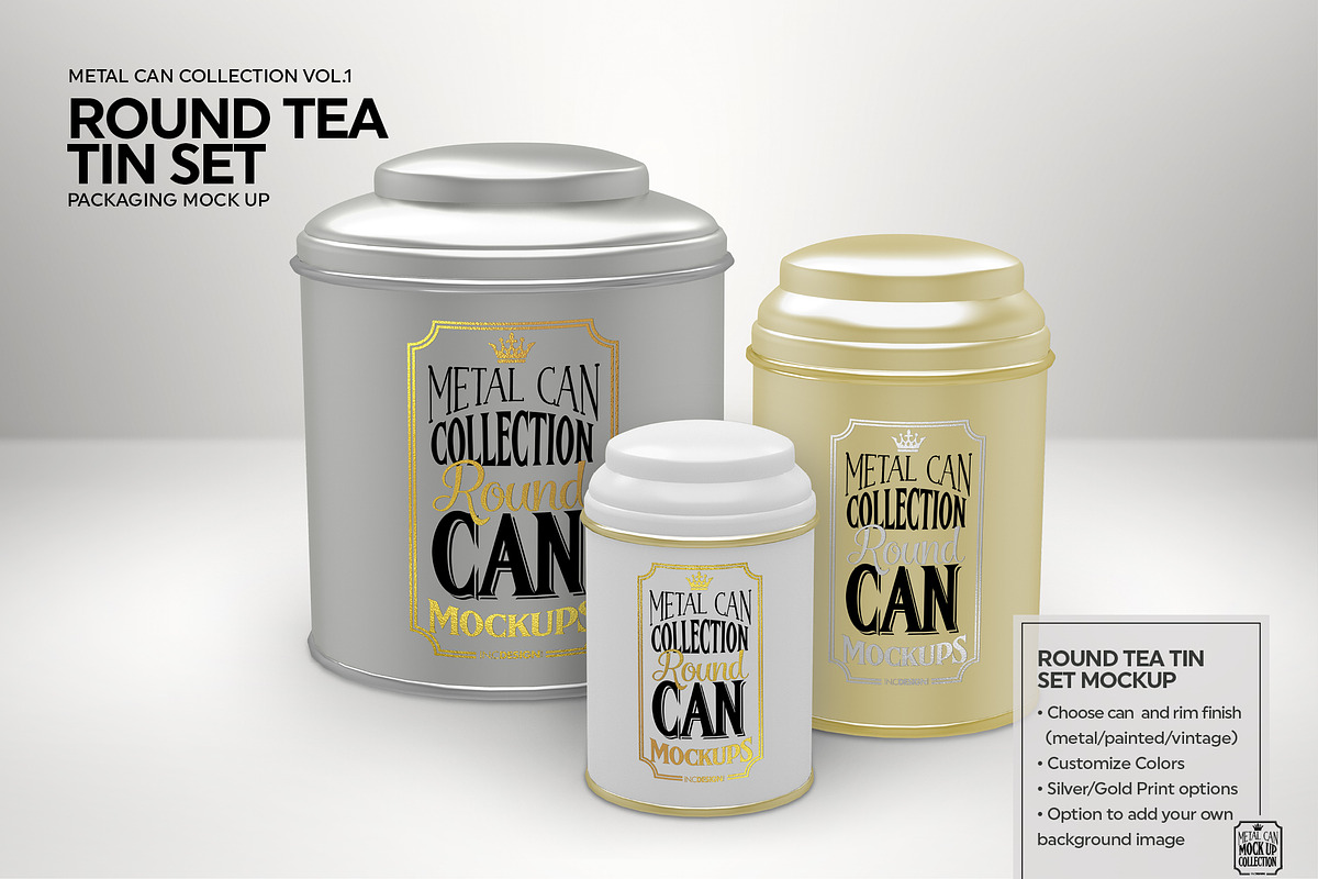 Vol1. Metal Can Mockup Collection, a Cups & Container Mockup by INCDesign (Photo 2 of 27)