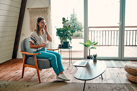 Woman working at home., a Person Photo by ORION Production
