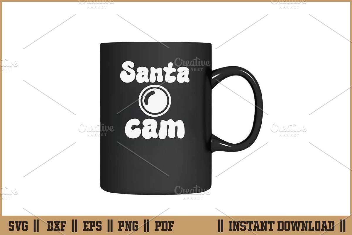 Santa Cam Funny Christmas Design SVG, a Seasonal Illustration by Handy Arts Studio (Photo 3 of 3)