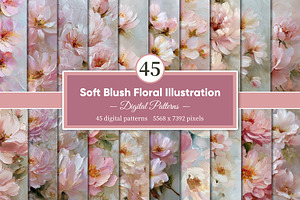 Soft Blush Floral Illustration