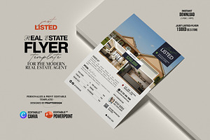 Realtor Just Listed Property Flyer, a Flyer Template by Prapti Design