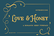Love And Honey | romantic serif, a Serif Font by BearyType Studio (Thumbnail 3 of 17)
