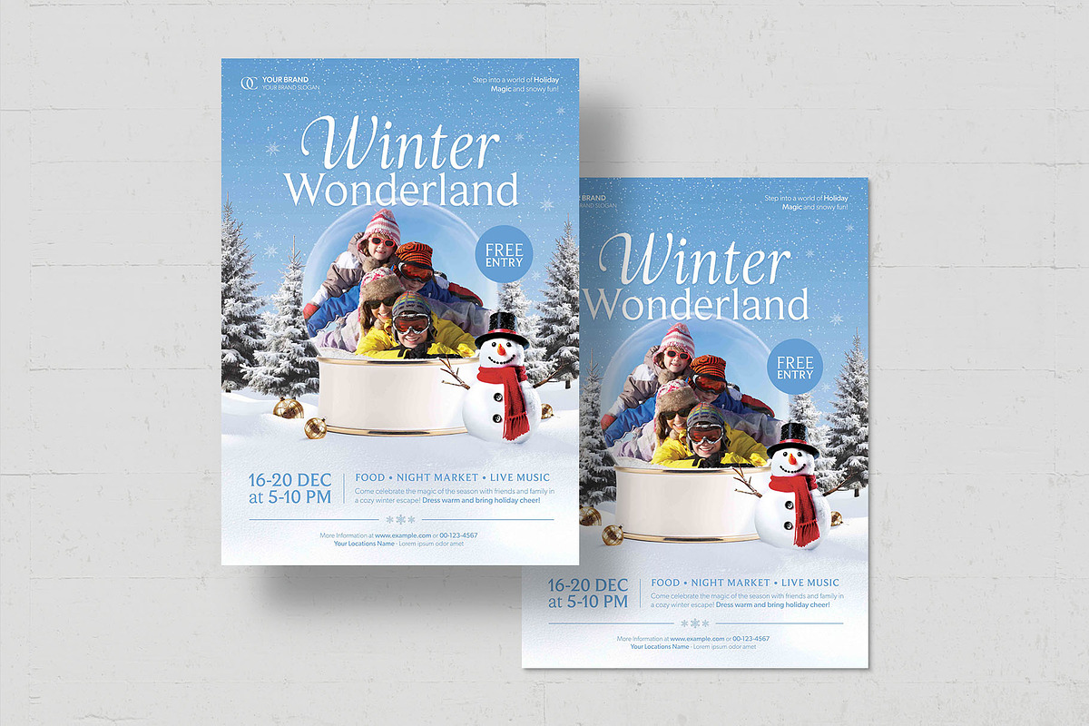 Winter Wonderland Poster Template, a Poster Template by BrandPacks (Photo 3 of 5)