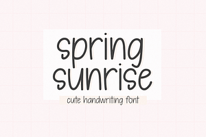 Spring Sunrise Cute Font