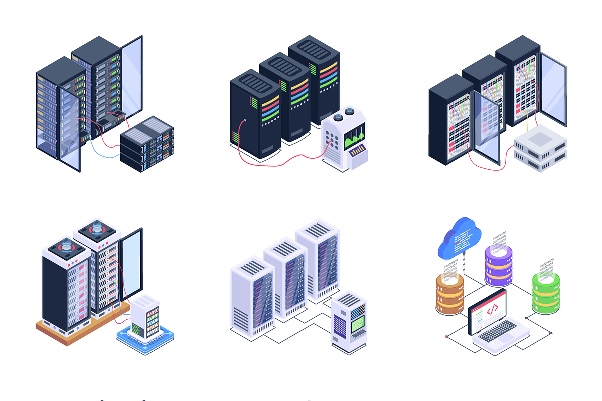 Infrastructure and Server Set, a Technology Illustration by Brickclay (Photo 12 of 14)