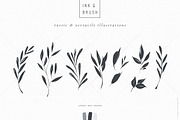 Ink botanicals, logos & patterns, a Texture Illustration by Lisa Glanz (Thumbnail 6 of 32)