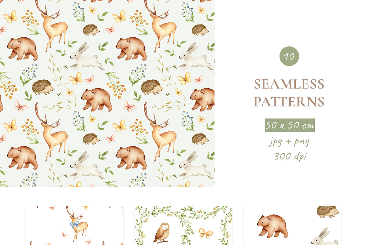 Woodland Watercolor Illustrations, an Animal Illustration by Liliia Polos Illustration (Photo 12 of 16)