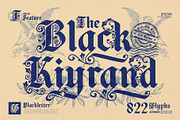 Black Kiyrand Typeface, a Blackletter Font by alit design (Thumbnail 1 of 17)