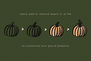 GOURDS! - Fall Patterns & Graphics, a Pattern Graphic by Tender Pen Co (Thumbnail 3 of 5)