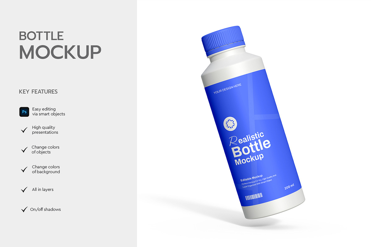 Medicine Floating Bottle Mockup, a Product Mockup by graphypix (Photo 2 of 4)
