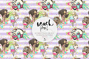 Summer Beach Camper Tropical Pattern, a Pattern Graphic by KaramfilaS (Thumbnail 11 of 16)