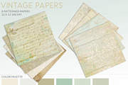 Vintage Scrapbook Paper Patterns, a Background Graphic by Posh Papers & Patterns (Thumbnail 2 of 5)