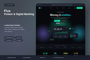 Fintech & Digital Banking Website, an UI Kit Template by Pitchlook.Studio