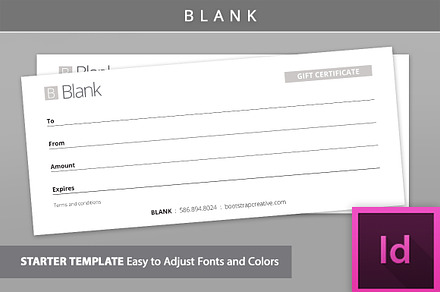 [Blank] Gift Certificate ID Template