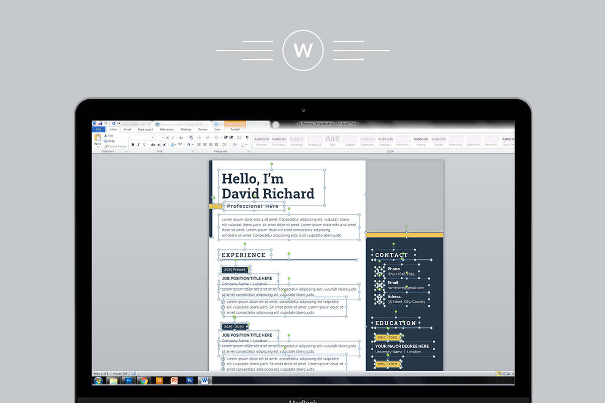 Modern Resume/CV Template, a Resume Template by Proper_media (Photo 5 of 5)