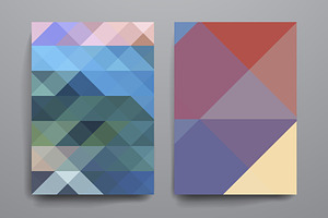 Set Of Geometric Background Template