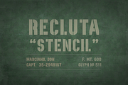 Recluta Stencil, a Font by DonMarciano (Thumbnail 1 of 5)