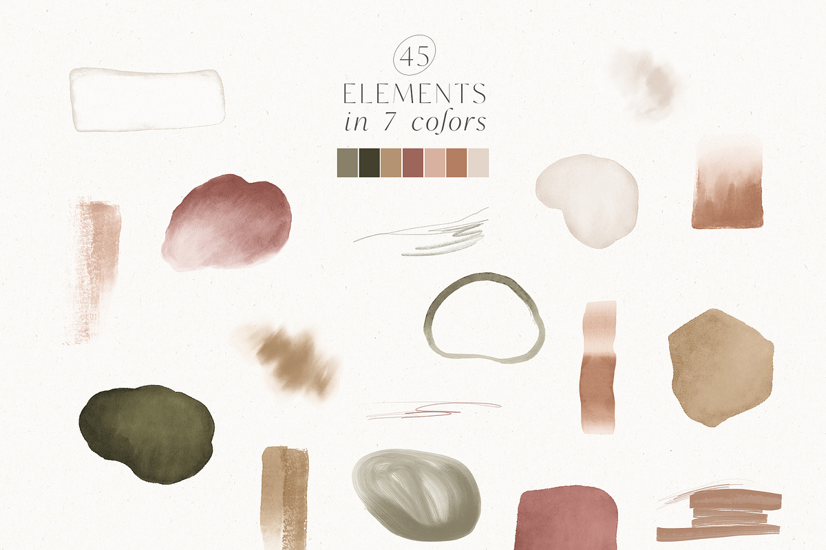Abstract Watercolor Shapes Textures, a Texture Graphic by Veris Studio (Photo 10 of 12)