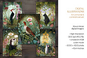 Forest Flower Animals Postcards, an Animal Illustration by The Dutch Lady Designs (Thumbnail 7 of 7)