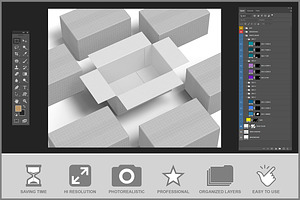 Box Mockup Open And Closed PSD