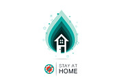Stay at home Vector illustration, a Healthcare Illustration by essense (Thumbnail 4 of 4)