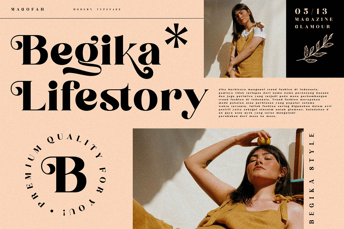 Begika Modern and Classy Serif Font, a Script Font by Storytype Studio (Photo 6 of 11)