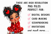 Whimsical Valentine Girl Clipart, an Illustration by Libby Wishes (Thumbnail 6 of 6)