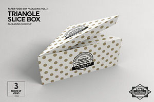 Cake Slice Box Packaging Mockup