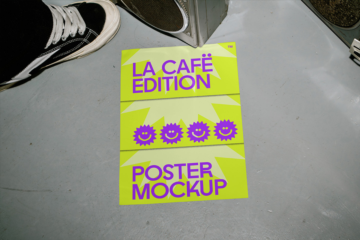 La Cafe Poster Mockup - VOL 2, a Mockup by Simetrica Labs (Photo 4 of 6)