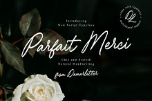Parfait Merci handwriting script