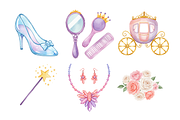 Watercolor Princess Clipart, a Person Illustration by BerryPieArt (Thumbnail 4 of 4)