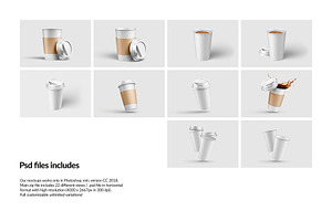 Paper Coffee Cup Mockup Bundle