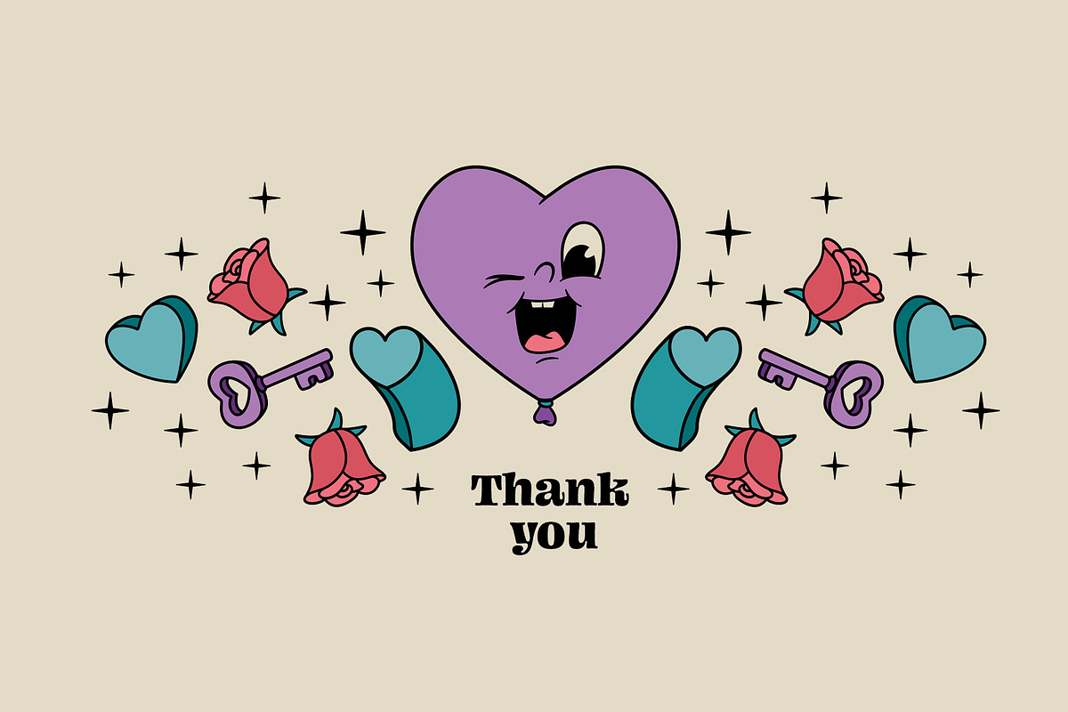 Retro Groovy Valentine for Procreate, a Brush Add-On by Pencil Twist (Photo 10 of 10)