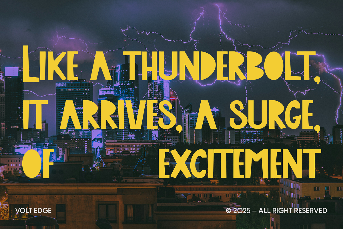Volt Edge - Bold Display Typeface, a Font by Indotype Foundry (Photo 7 of 10)