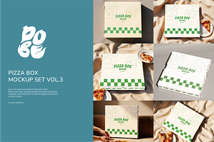 Pizza Box Mockup Set - Vol 3, a Product Mockup by DOBE Studio