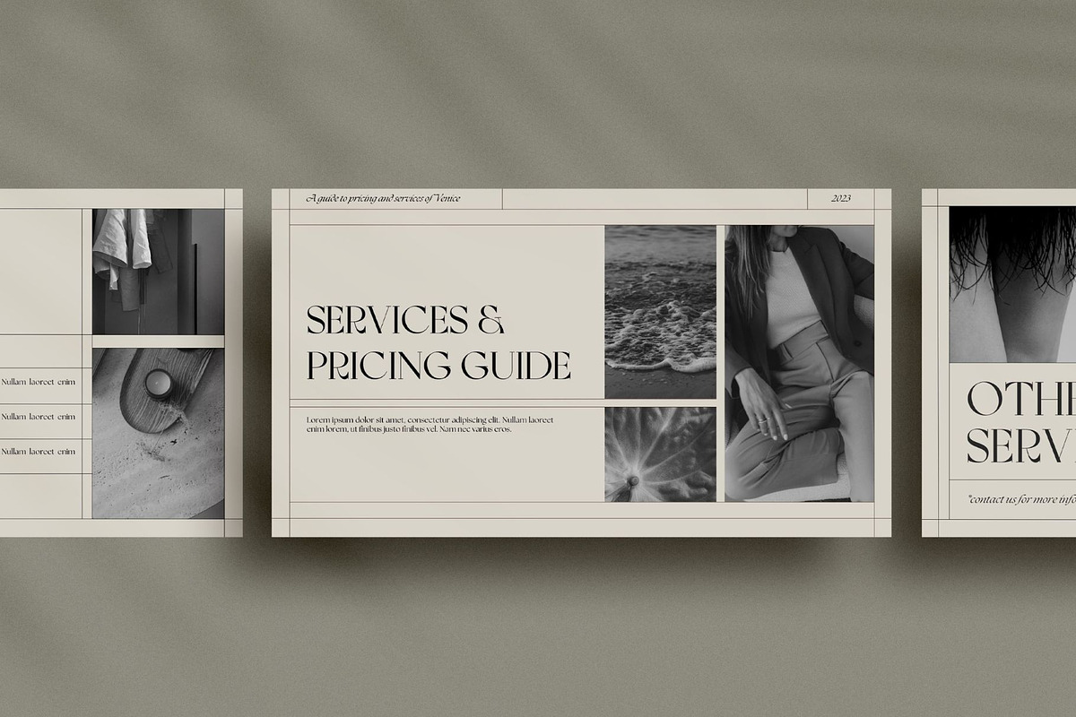 Venice Services and Pricing Guide, a Marketing Template by Amaré Creative (Photo 3 of 7)