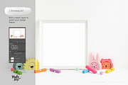 Square Nursery Frame Mockup, a Print Template by Make Beautiful Things (Thumbnail 3 of 6)