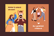 Families with kids celebrating set, a Person Illustration by PaperTrident (Thumbnail 7 of 7)