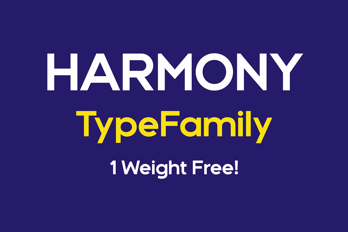 Harmony sans serif typefamily, a Sans Serif Font by Michał Pieczyński (Photo 1 of 5)