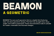 Beamon - A Modern Sans Serif Font, a Sans Serif Font by Marvadesign (Thumbnail 6 of 6)