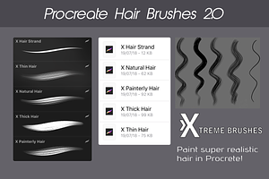 Procreate Hair Brushes 2.0