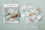 Spring Mint Birds Flower Pattern, a Pattern Graphic by paper aesthetic (Thumbnail 5 of 10)