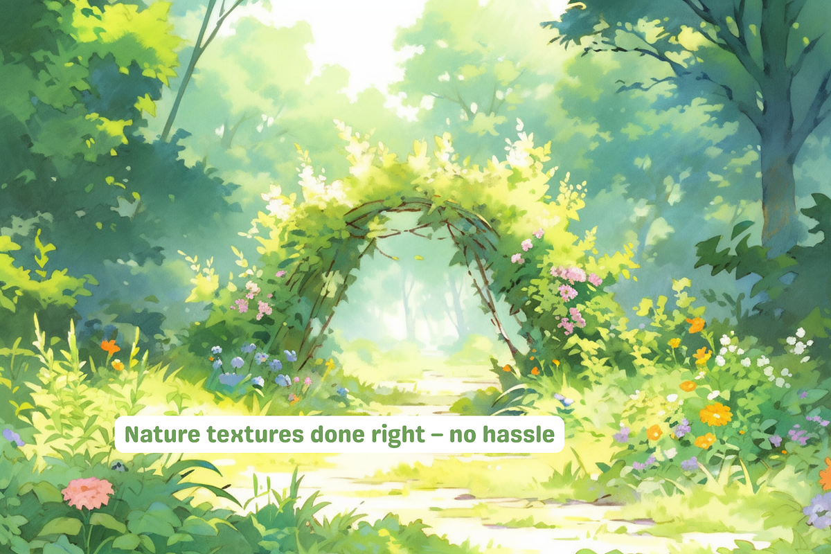 Procreate Nature Background Brushes, a Brushes & More by Cozy Brushery (Photo 2 of 12)